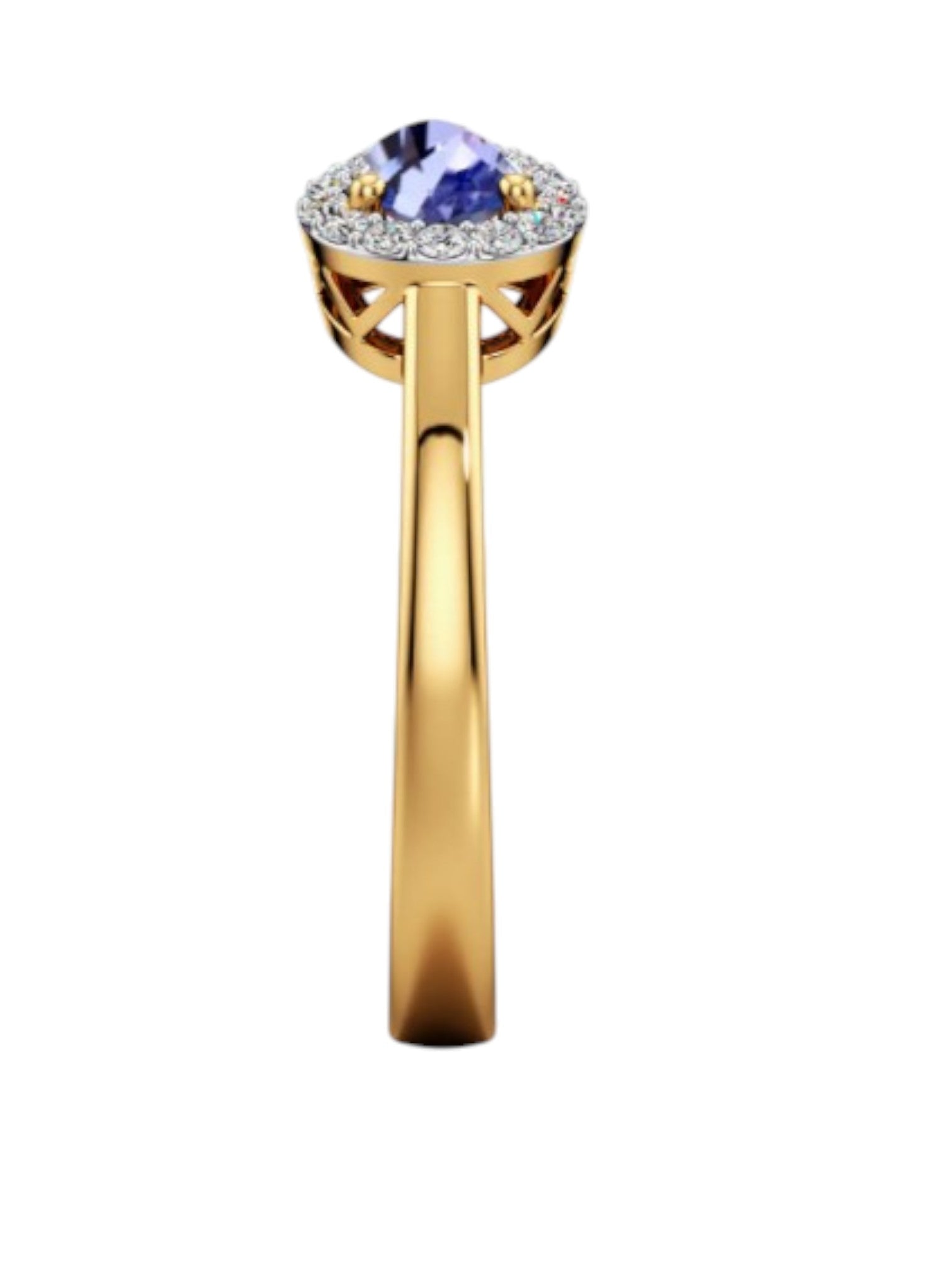 Infinity 925 Sterling Silver Gold Plated CZ Stone Light Weight Ring For Women By Kesardeep
